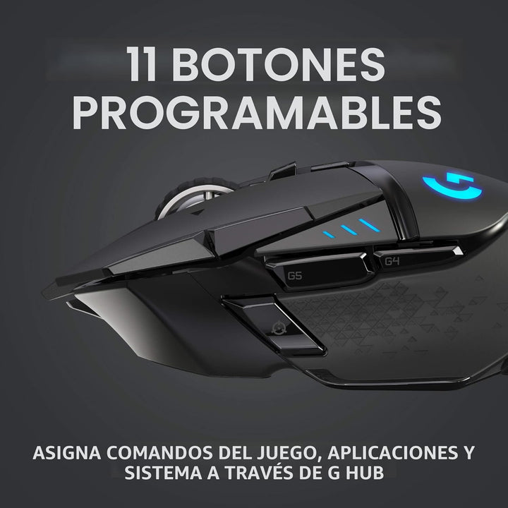 Ratón inalámbrico para juegos Logitech G502 Lightspeed con sensor H...