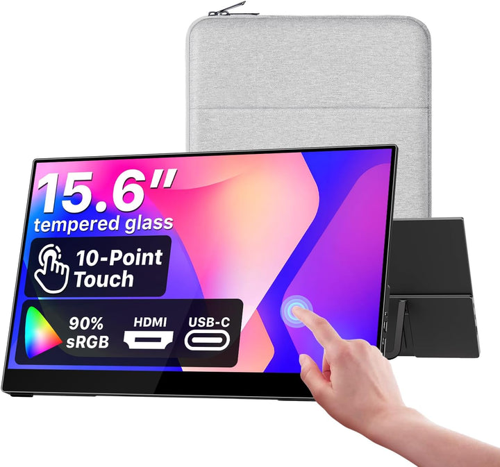 cocopar Monitor portátil con pantalla táctil de 15.6 pulgadas 1080P...