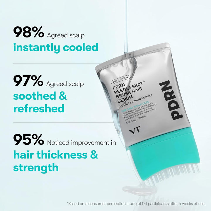 VT COSMETICS PDRN Reedle Shot Brush - Suero para el cabello, refres...