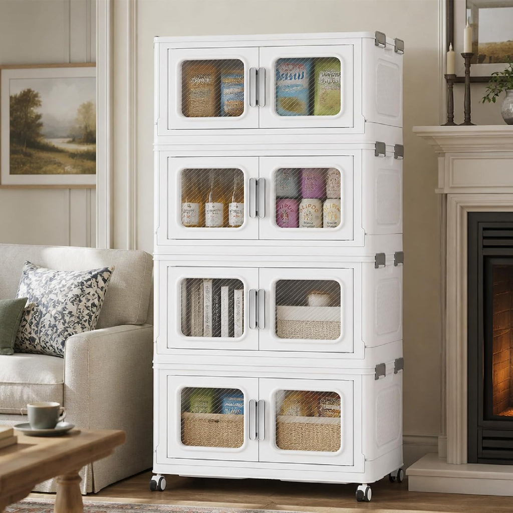 BROVIEW Contenedor de almacenamiento apilable extragrande de 240 cuartos de