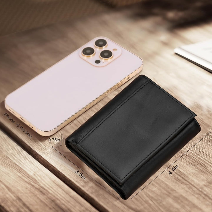 baotuiok Billetera de cuero para hombre, con bloqueo RFID, cartera...