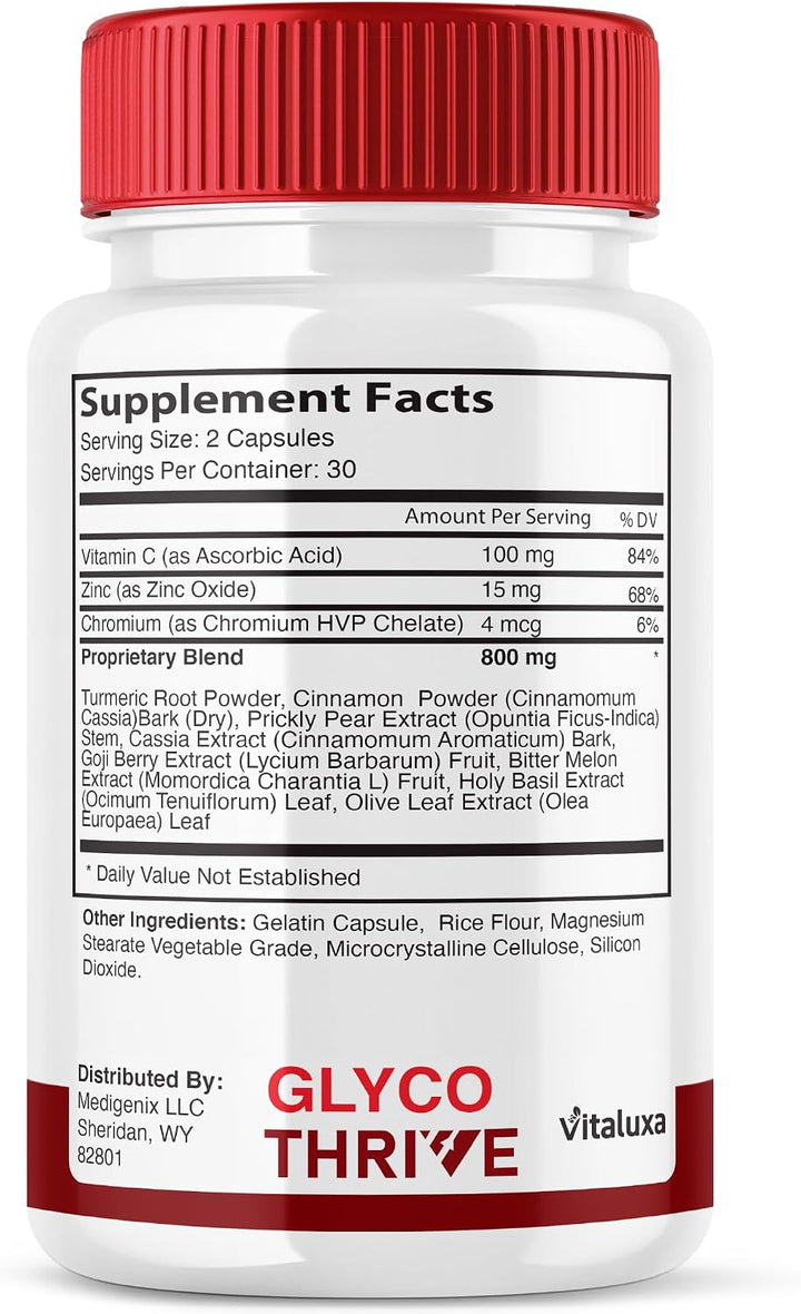 Glyco Thrive Capsules, pastillas de suplemento de apoyo sanguíneo G...