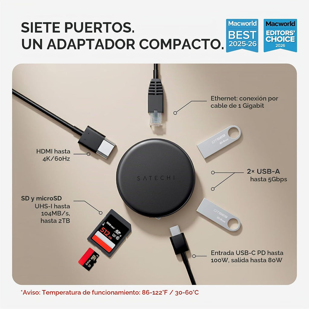 Satechi, ST-POTG7C, hub USB