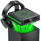 Auto Ventilador de Enfriamiento para Xbox Series X con Pantalla LED de Temperatura y 9 Luces RGB
