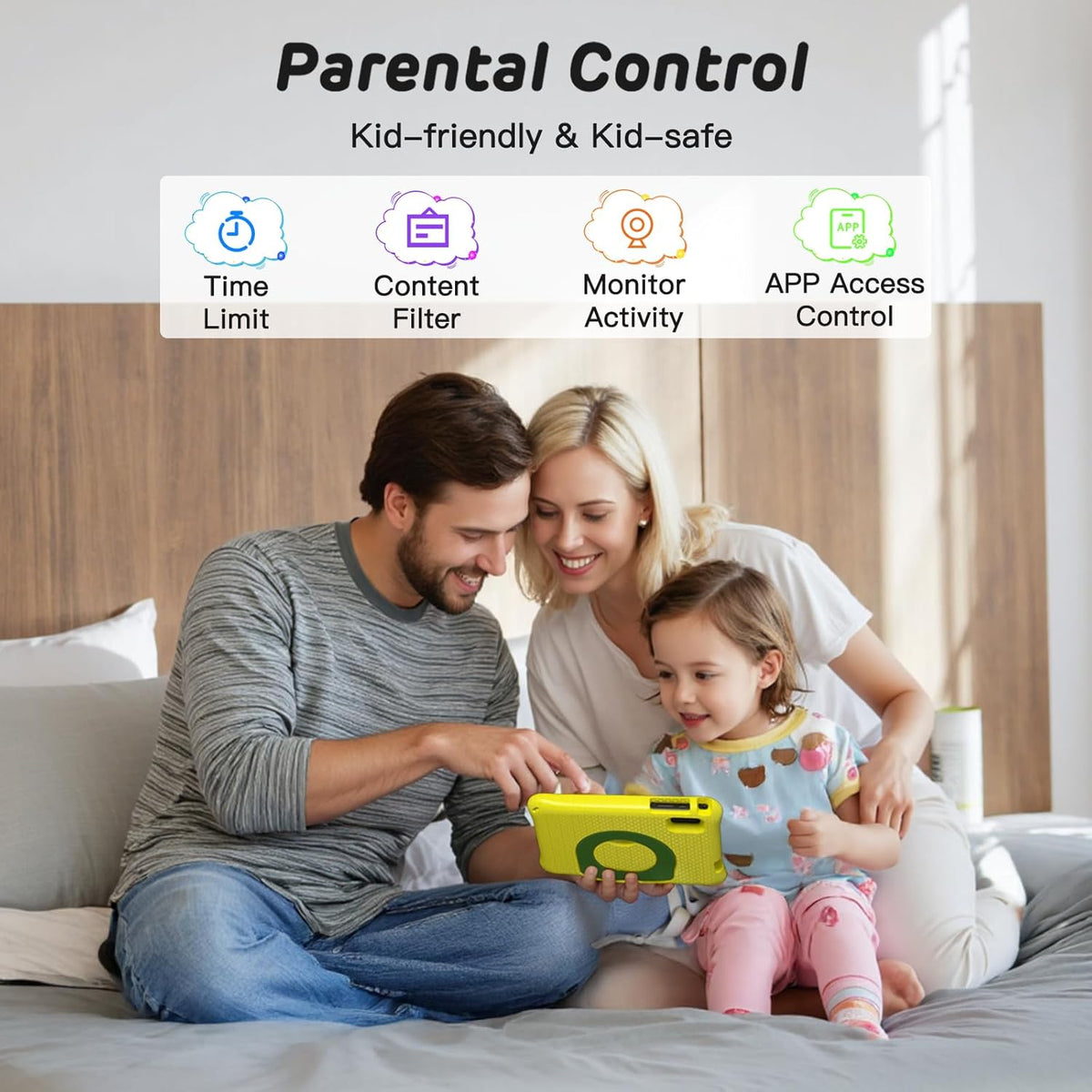 Tableta para niños de 8 pulgadas, Android 15, Octa-Core 12 GB de RA...