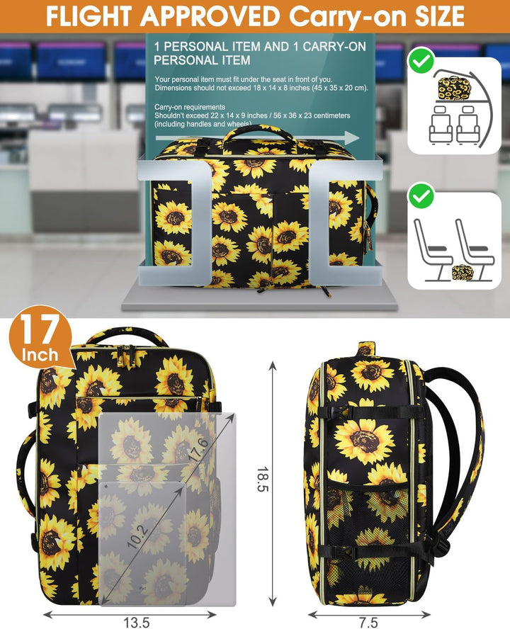 Mochila de viaje Capolo para mujeres y hombres, mochila impermeable...