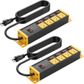 CCCEI 2 protectores de sobretensiones resistentes, calibre 12, amarillo, 4 pies.