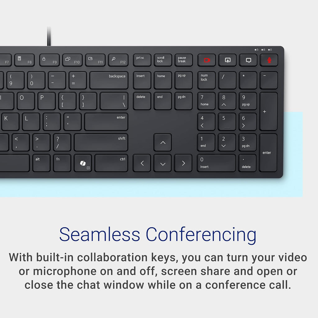 Dell KB525C Teclado de Colaboración Alámbrico - Conectividad Versát...