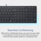 Dell KB525C Teclado de Colaboración Alámbrico - Conectividad Versát...