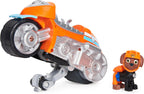Paw Patrol, Moto Pups Moto Deluxe de Zuma, vehículo de motocicleta de tracción que hace piruetas y figura de juguete
