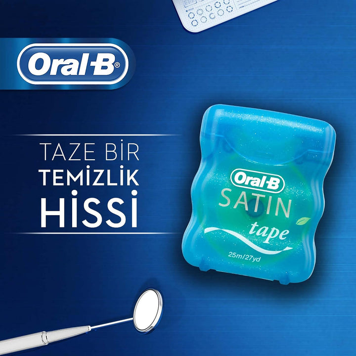 Oral-B Cinta de satén para hilo dental, sabor a menta, 1 unidad (pa...