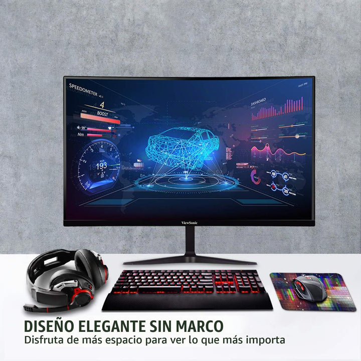ViewSonic VX3218-PC-MHD Monitor curvo para juegos de 32 pulgadas 10...