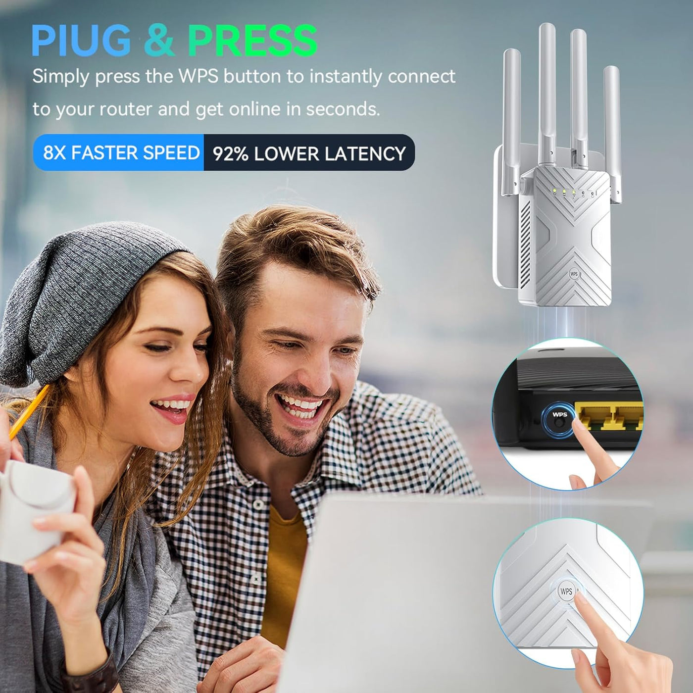 2026 WiFi Extender Signal Booster for Home, 8X Faster Long Range In...
