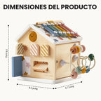 Tiny Land Cubo de actividades de madera 9 en 1, juguete educativo para