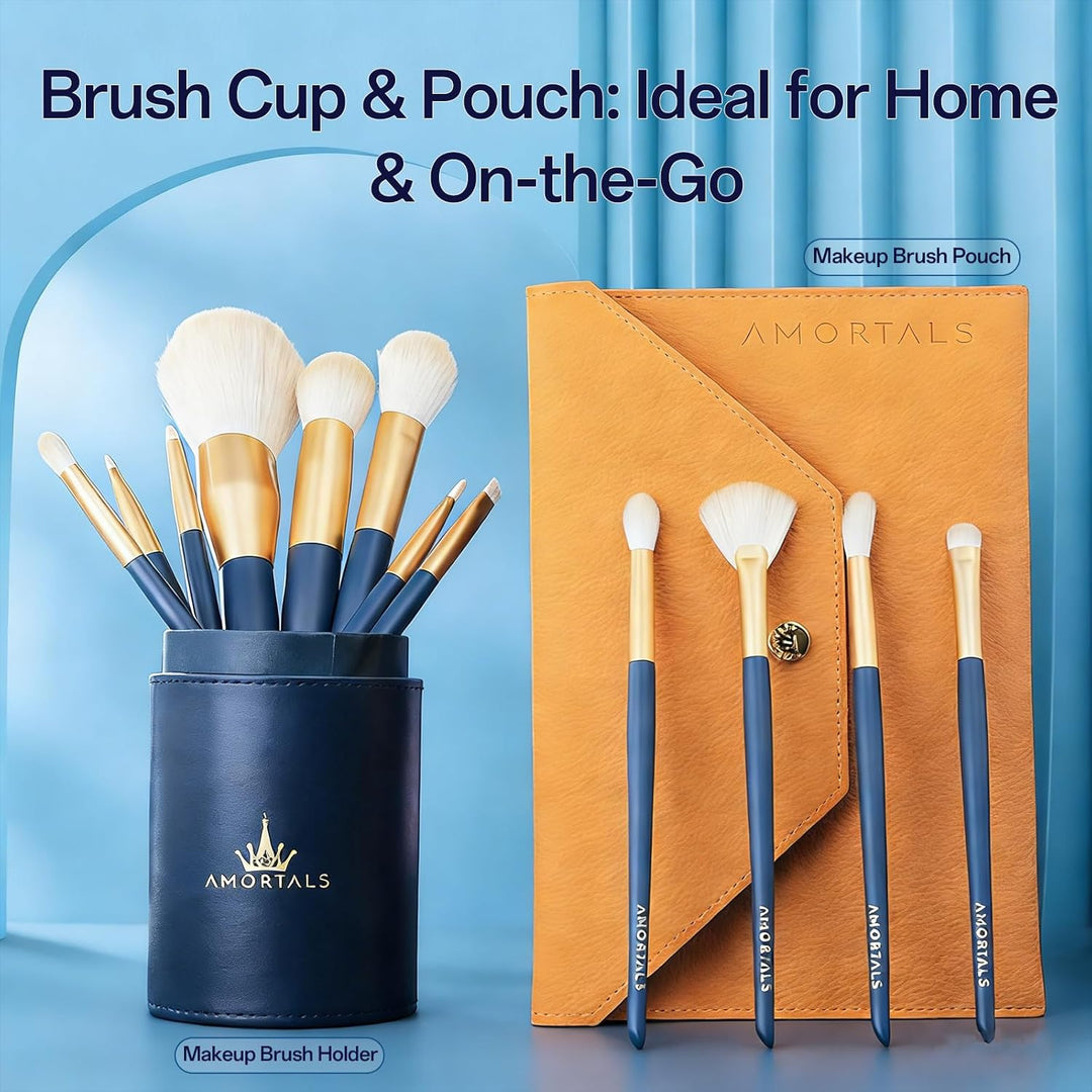 AMORTALS - Juego de brochas de maquillaje, 12 brochas de maquillaje...
