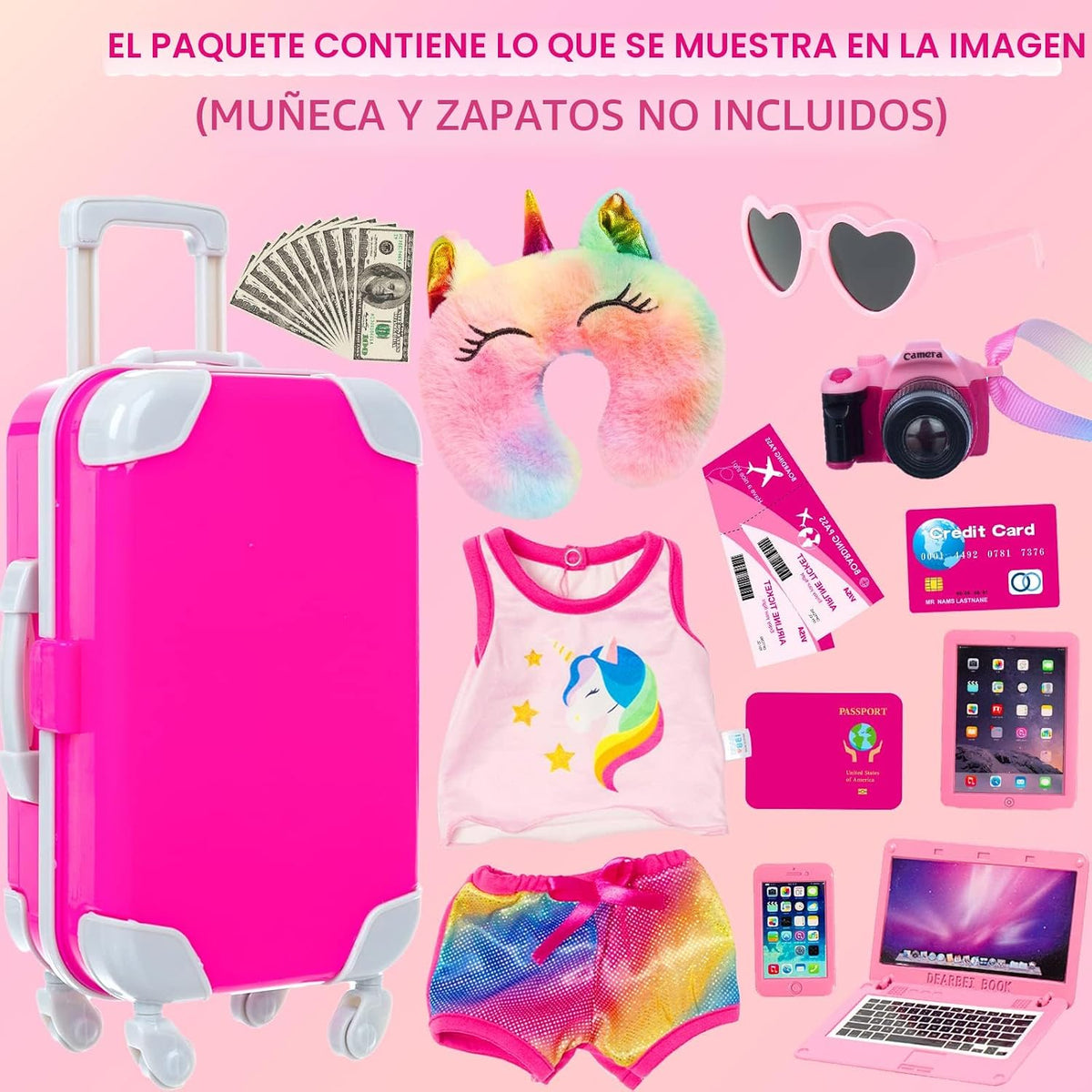 XFEYUE Juego de 23 piezas de ropa y accesorios para muñecas americanas de