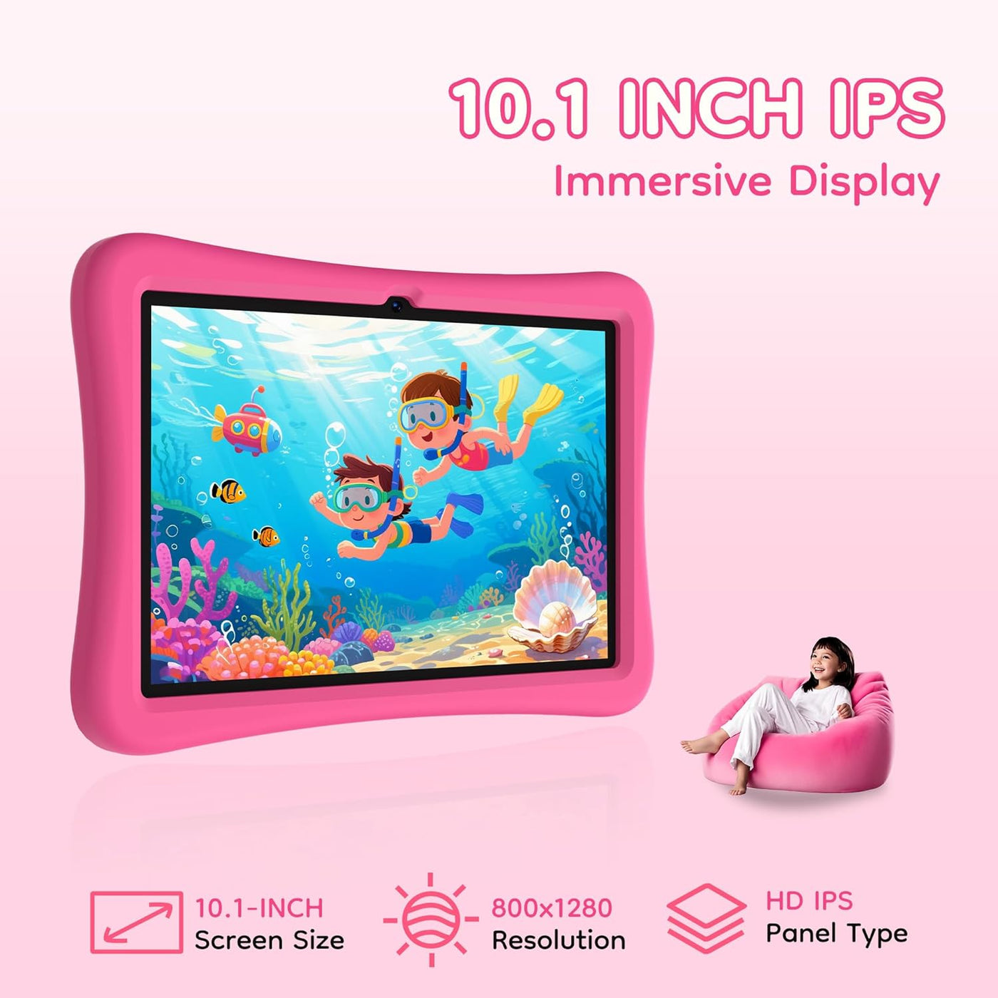 SVITOO Tablet para niños de 10 pulgadas, tabletas Android para niño...