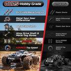 DEERC 9312E Coche RC de escala 1/18, rápido, 42+ KPH, 4WD Off Road, control remoto