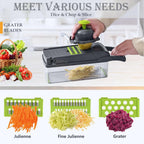 Picador de verduras, picador de cebolla, picador de alimentos multifuncional 13 en 1, cortador de verduras de cocina, picador de verduras