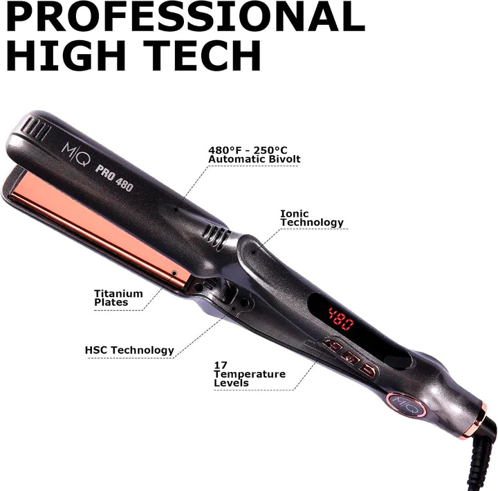 MQ Professional Plancha de pelo de titanio Pro 480°F \u2013 Experie...