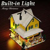 Juego de construcción de casa de Navidad con luz juguete