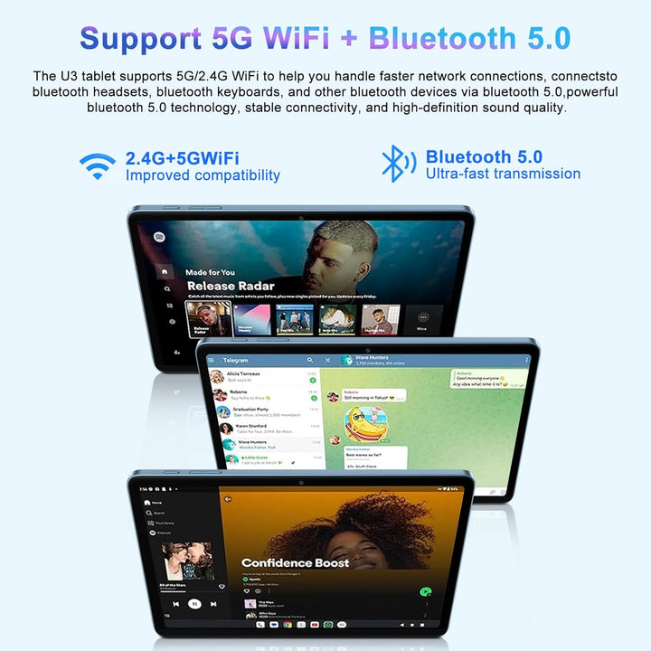 Tableta Android 15 30GB RAM 128GB ROM 1TB TF, Tableta de 10 Pulgada...