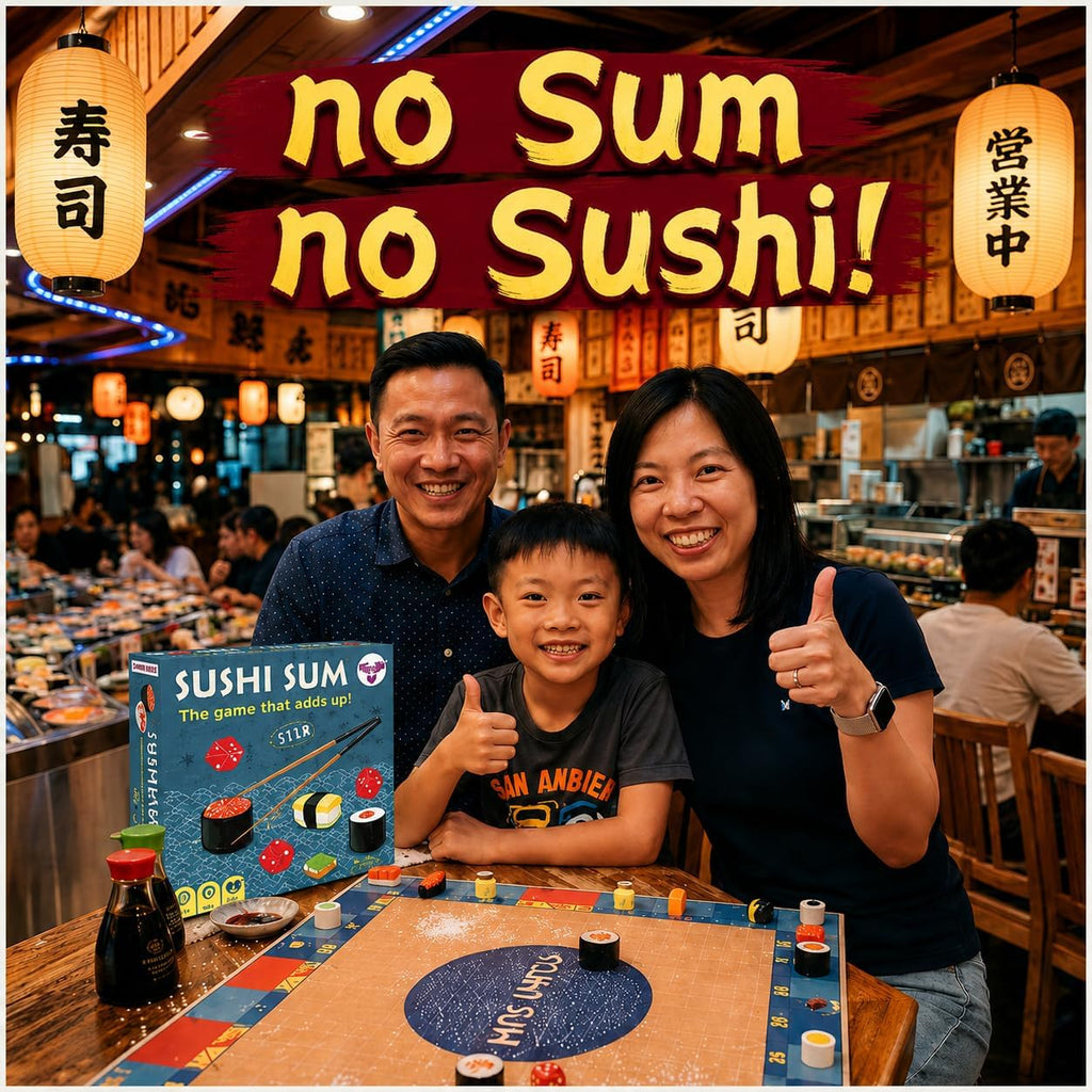 Juego familiar de suma de sushi y palillos | Desafío STEM Sushi | A partir