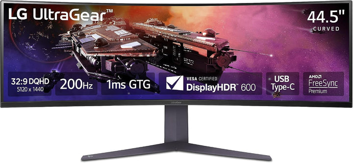 LG 45GR75DC-B Ultragear - Monitor curvo para juegos de 45 pulgadas...