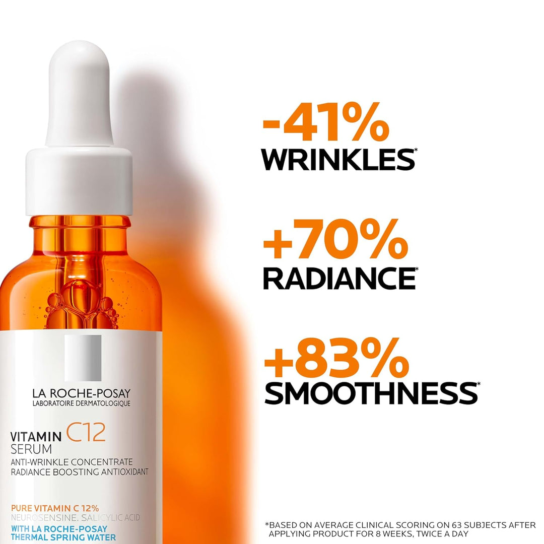 La Roche-Posay Suero puro de Vitamina C al 12% para cara con ácido...