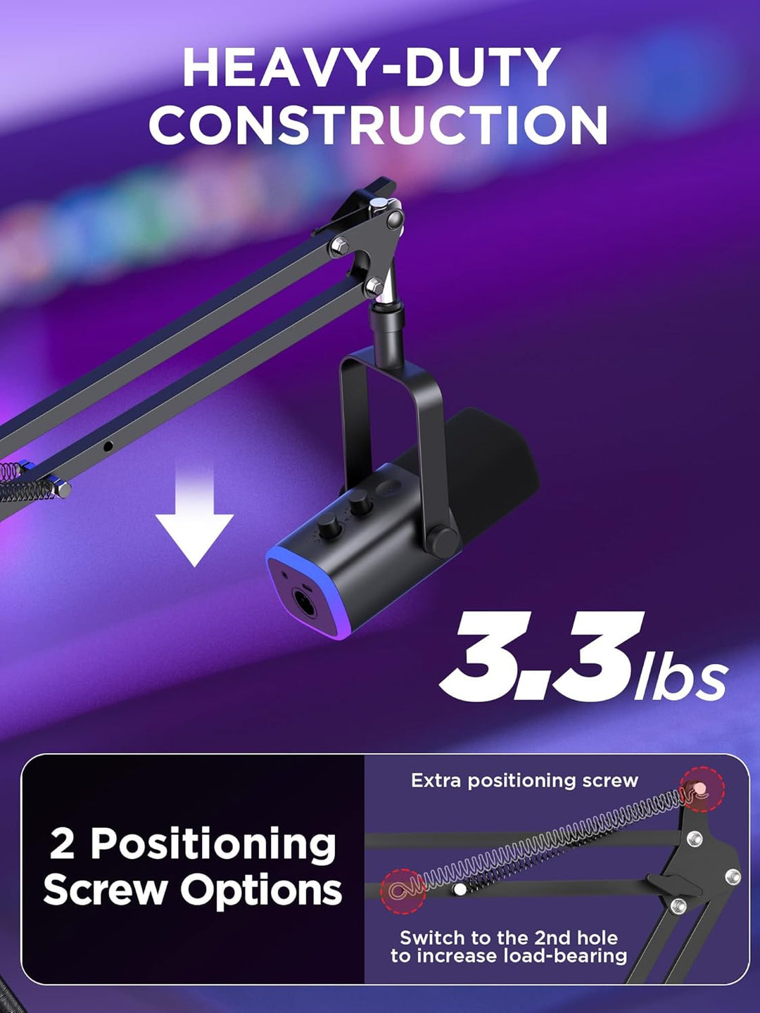 InnoGear Soporte de Micrófono con Brazo Articulado para Blue Yeti H...