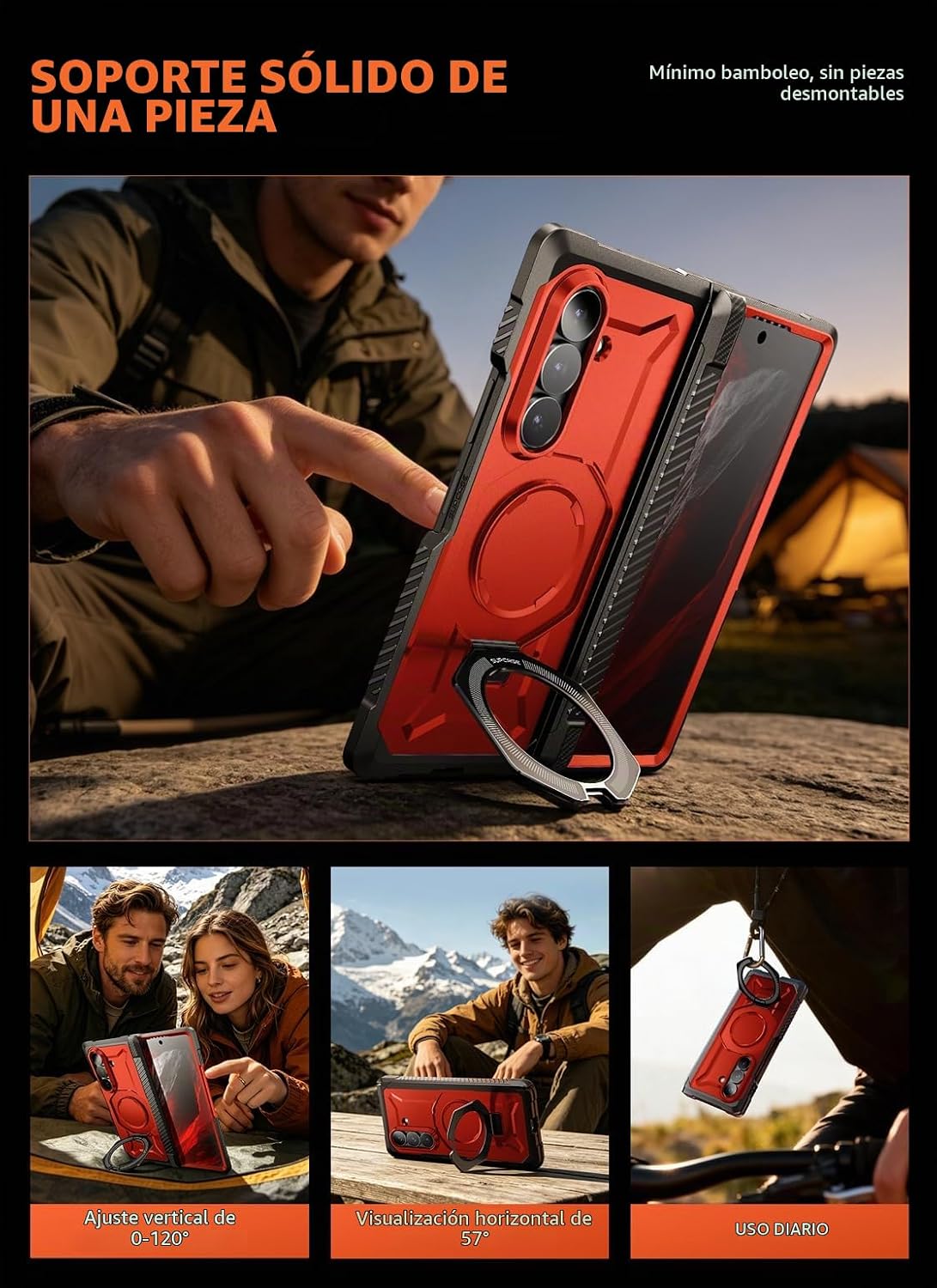 SUPCASE Funda para Galaxy Z Fold 8 Ultra, pantalla de vidrio y privacidad