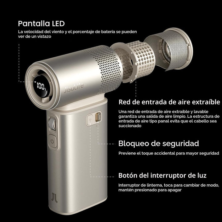 JISULIFE Ventilador portátil de mano Ultra2 9000mAh Max 25 horas, 3...