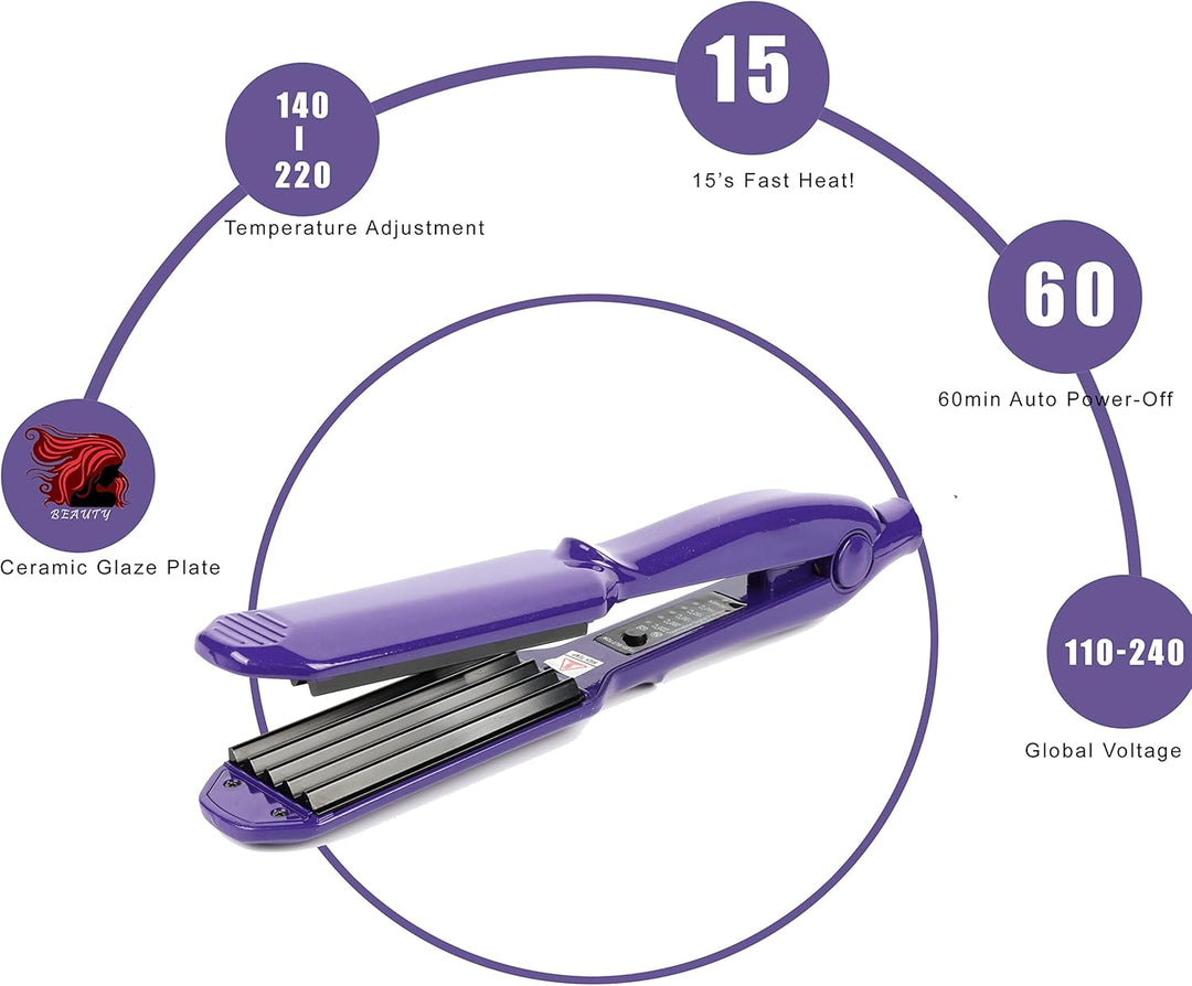 MBHAIR Plancha de cerámica para dar volumen al peinado esponjoso, p...