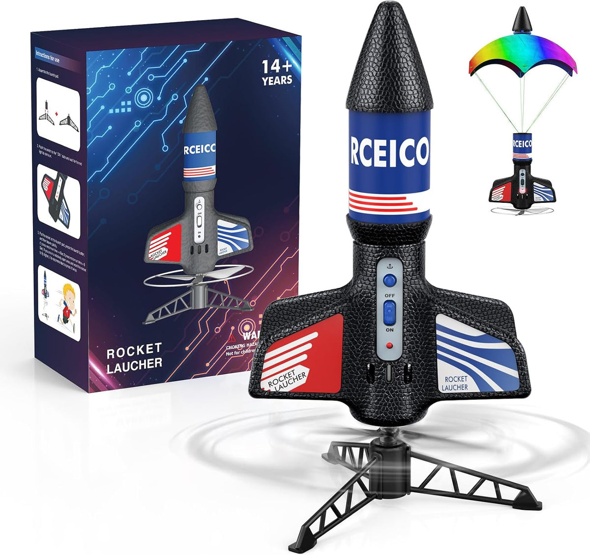 Lanzacohetes, 170 pies de altitud de vuelo, kits de modelo de cohete con juego de lanzamiento, cohete volador ultra alto, juguete de cohete, juguetes para niños al aire libre, regalo para niños