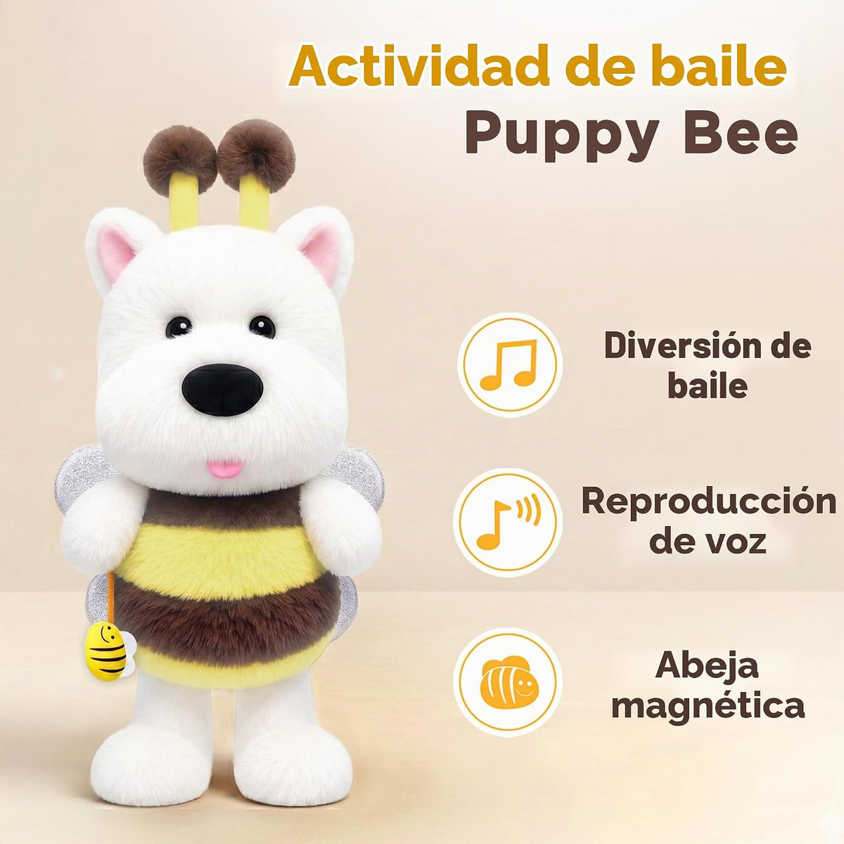 iPlay, iLearn Juguete que habla del perro bebé, animal de peluche bailando