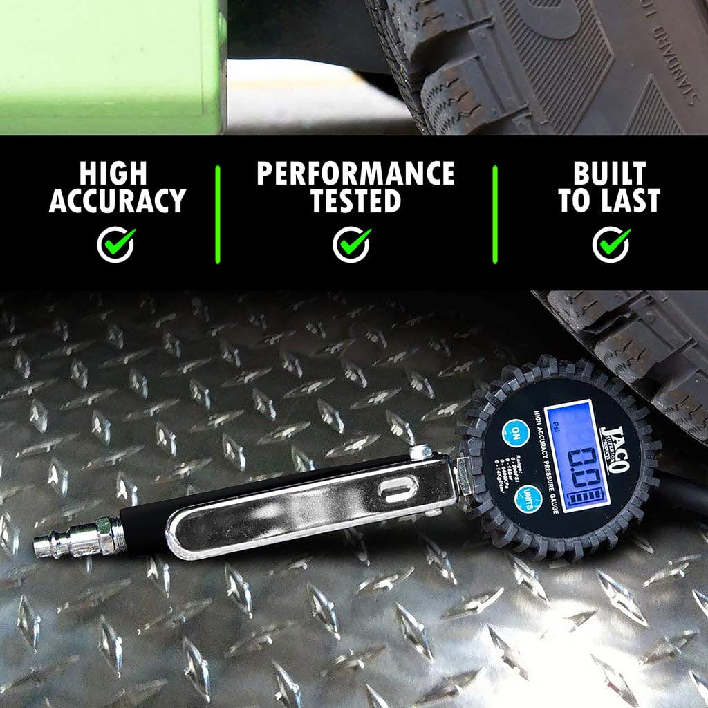 Inflador digital de neumáticos JACO FlowPro 2.0 con medidor de pres...