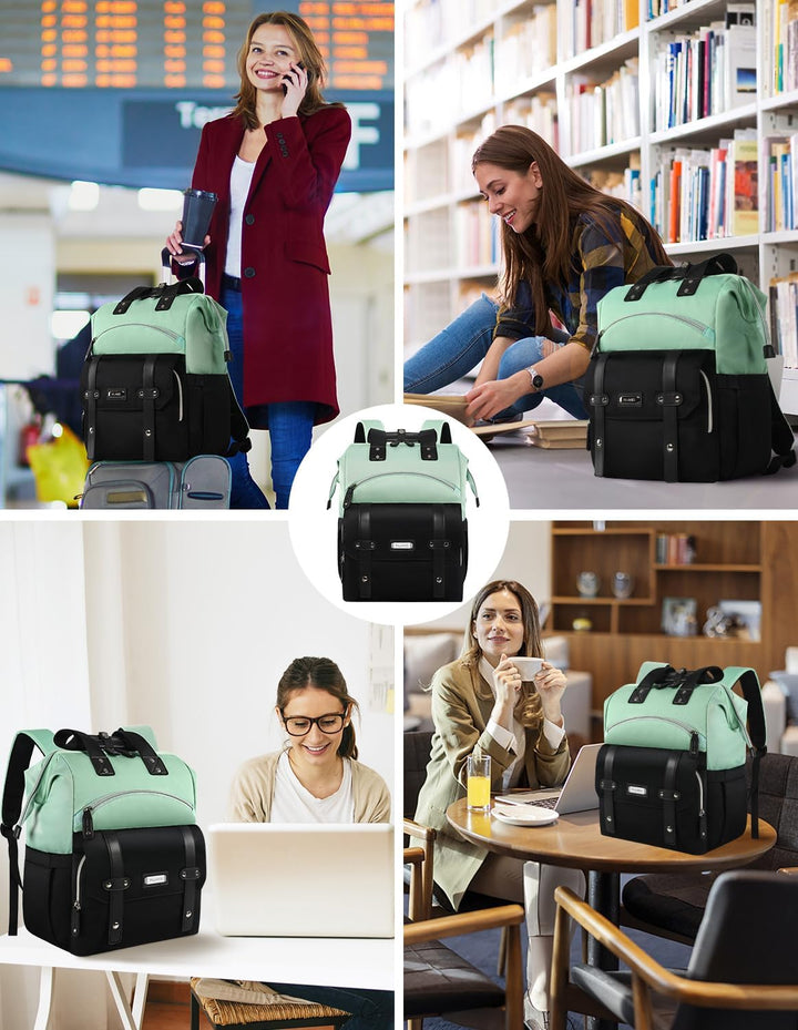 Mochila para portátil YALIXIAN para mujer, mochila de trabajo unive...
