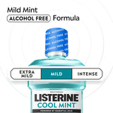 Listerine Enjuague bucal sin alcohol de menta fresca, eliminación d...