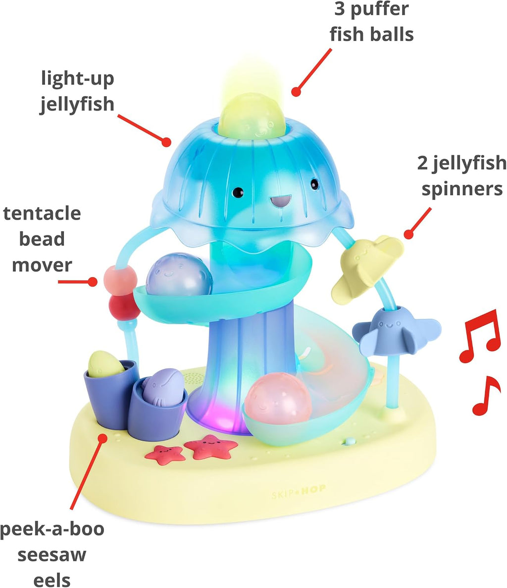 Skip Hop Seascape - Pelota de actividad musical de 2 etapas, juguete de desarrollo de causa y efecto con luces, canciones y sonidos a partir de 6 meses