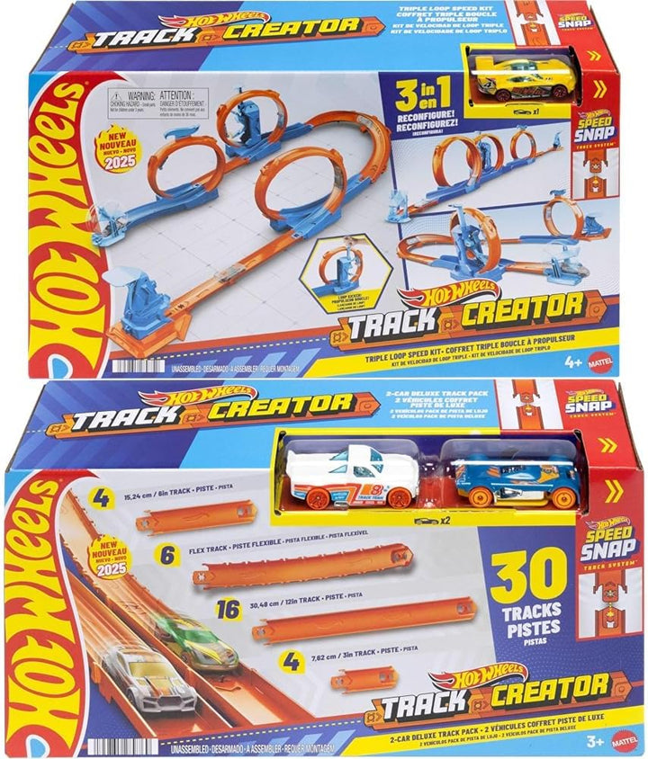 Paquete de Hot Wheels Triple Loop, componentes de construcción de p...
