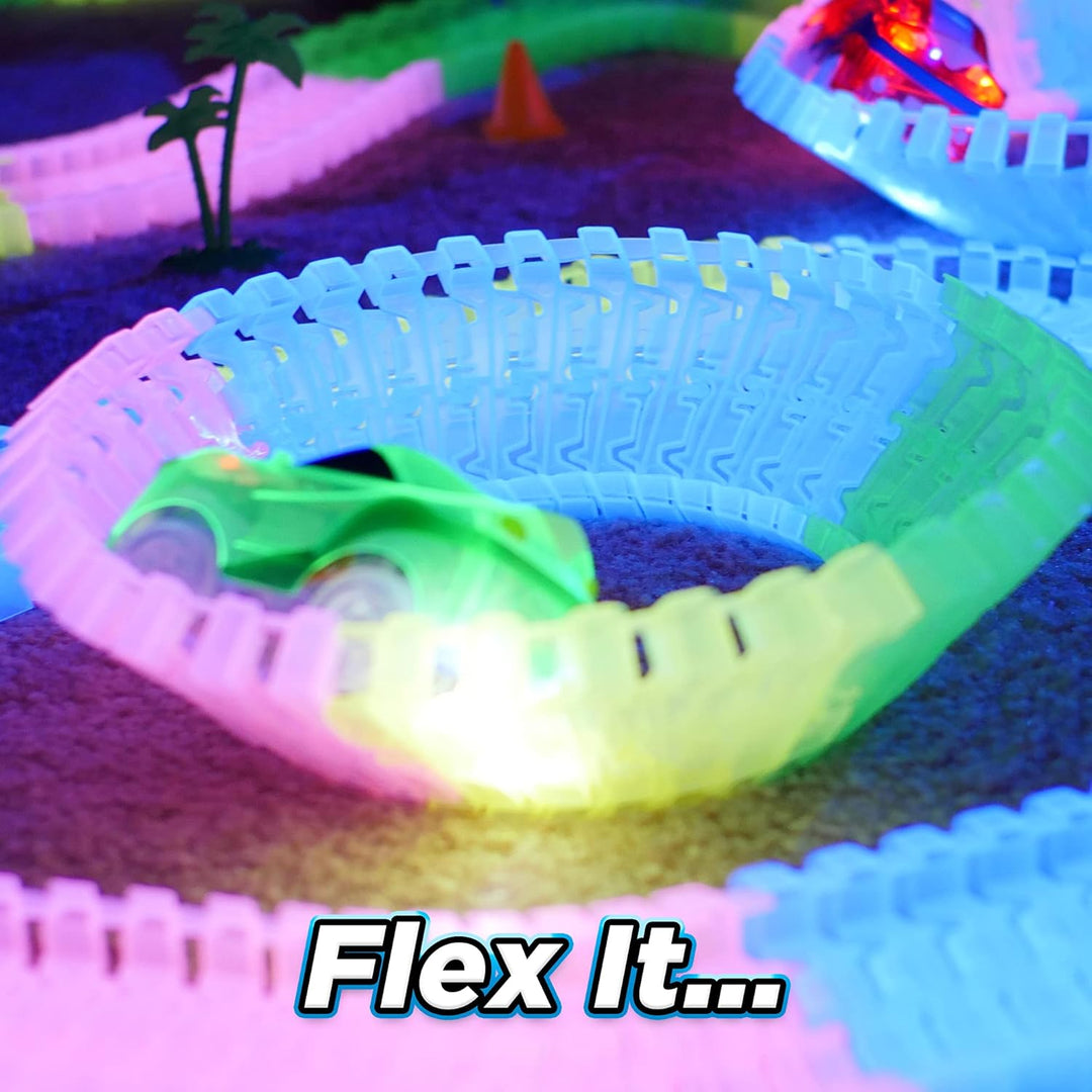 Ontel Magic Tracks - Carrera flexible que brilla en la