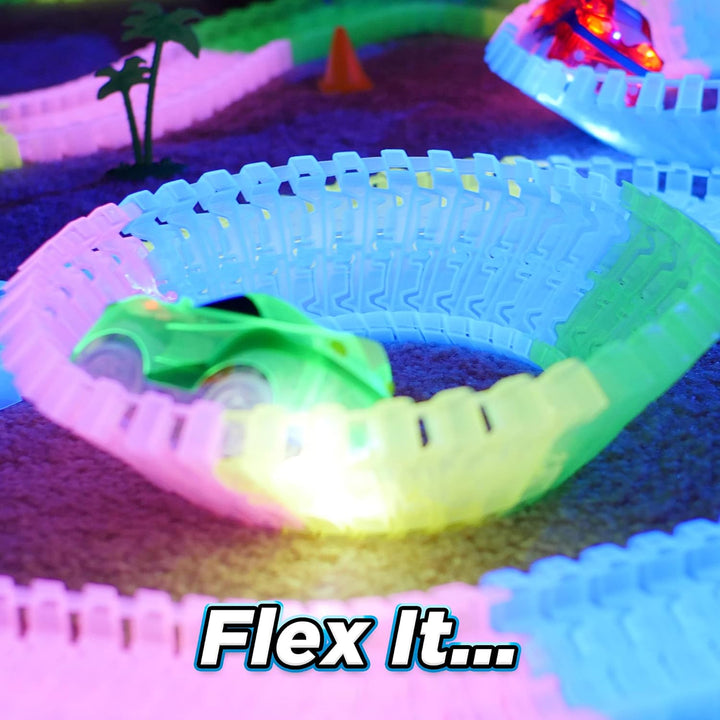 Ontel Magic Tracks - Carrera flexible que brilla en la