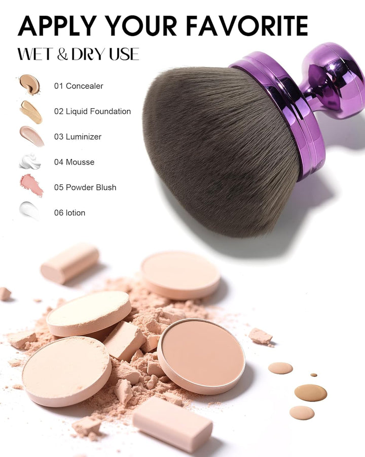 Brocha de maquillaje corporal mejorada de mezcla y desenfoque para...