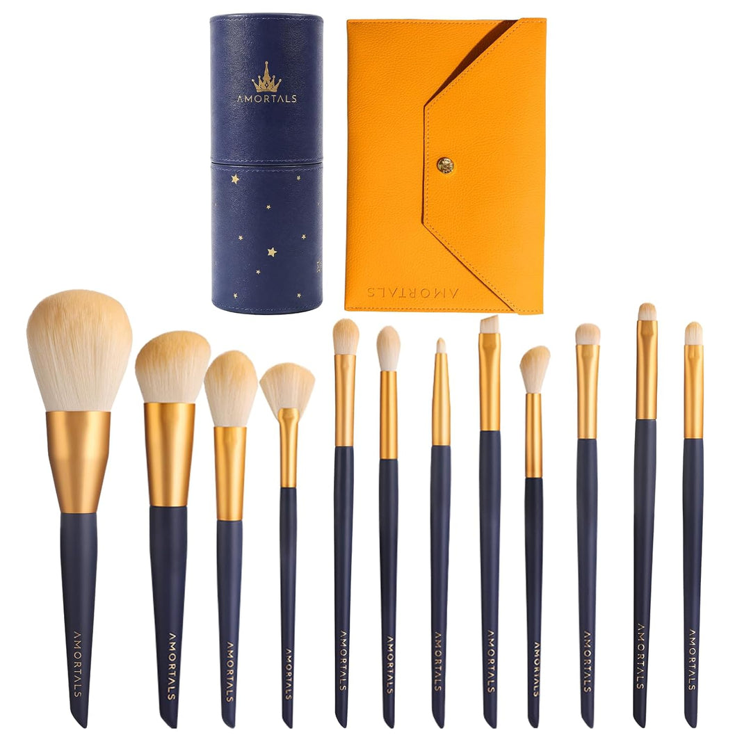 AMORTALS - Juego de brochas de maquillaje, 12 brochas de maquillaje...