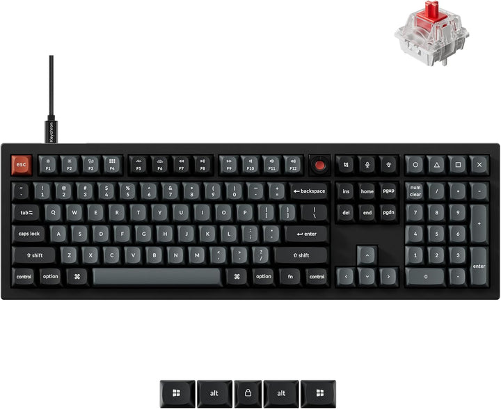 Keychron V6 - Teclado mecánico con cable de tamaño completo 8K con...