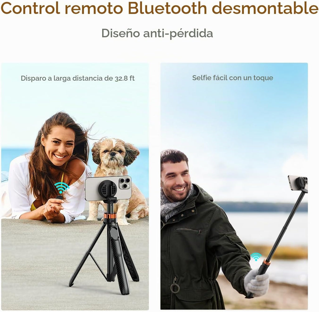 K&F CONCEPT Trípode magnético para selfie de 63 pulgadas