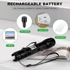 puntero láser verde, recargable por USB, enfoque ajustable