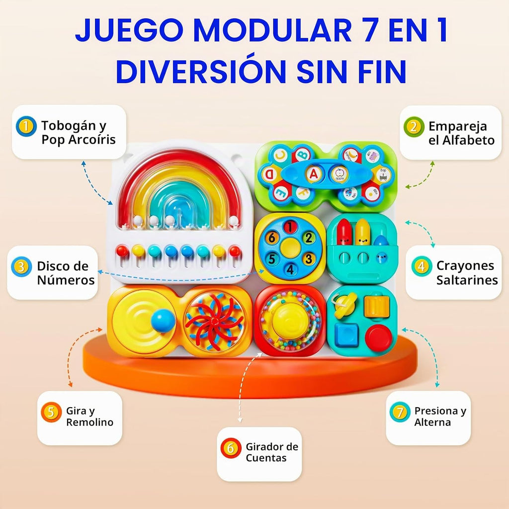 Busy Board 3.0 Detachable & Assemblable Toy para Toddlers 1+