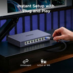 UGREEN Interruptor de 2.5 Gb, conmutador Ethernet de 8 puertos, 8 x 2.5 Gb