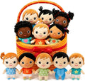 HyDren - 10 muñecos de peluche multiculturales con canasta